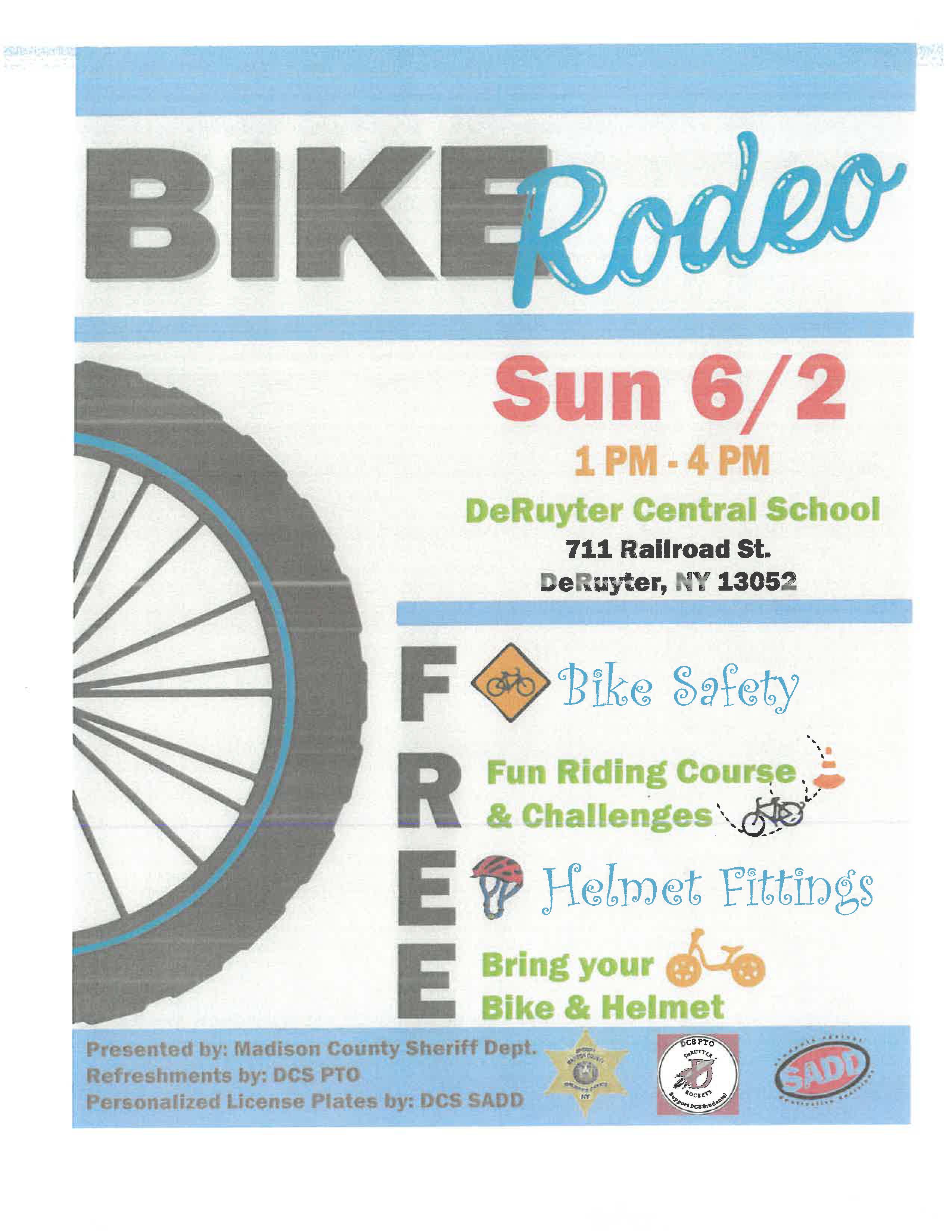 Bike Rodeo, 6/2/24, 1:00 - 4:00